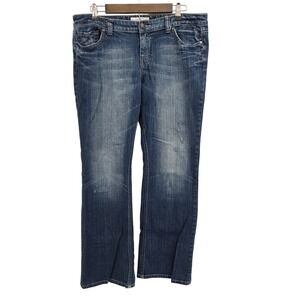 Maurices Bootcut Jeans Laney Stretch Medium Wash Distressed 13/14L Y2K‎ Casual